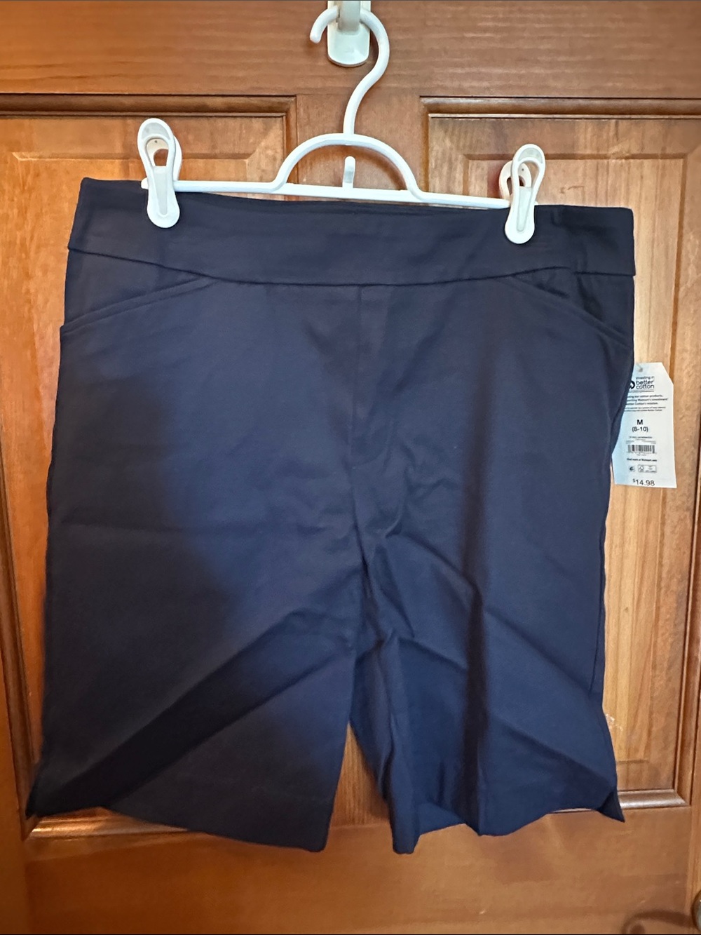 Time and Tru Navy Stretch Bermuda Shorts